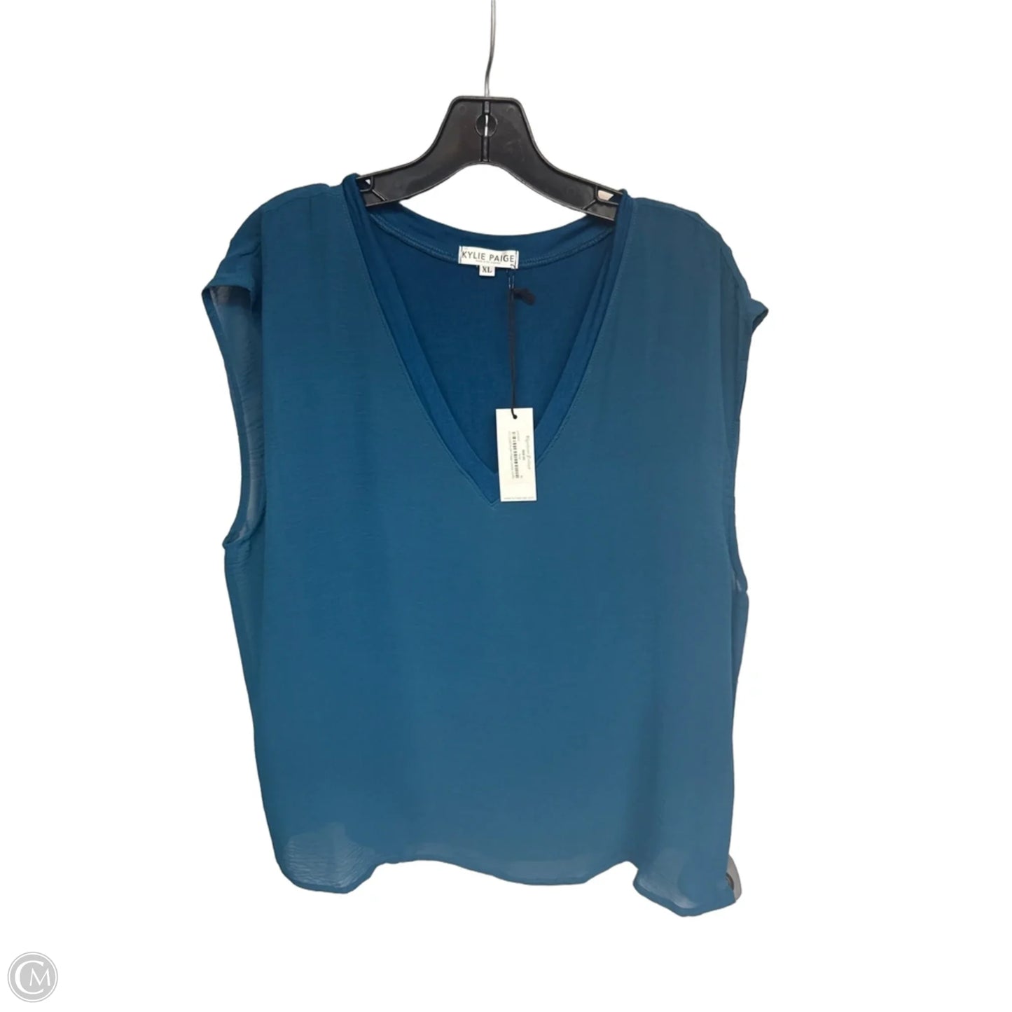 Top Sleeveless By Clothes Mentor In Blue, Size: Xl