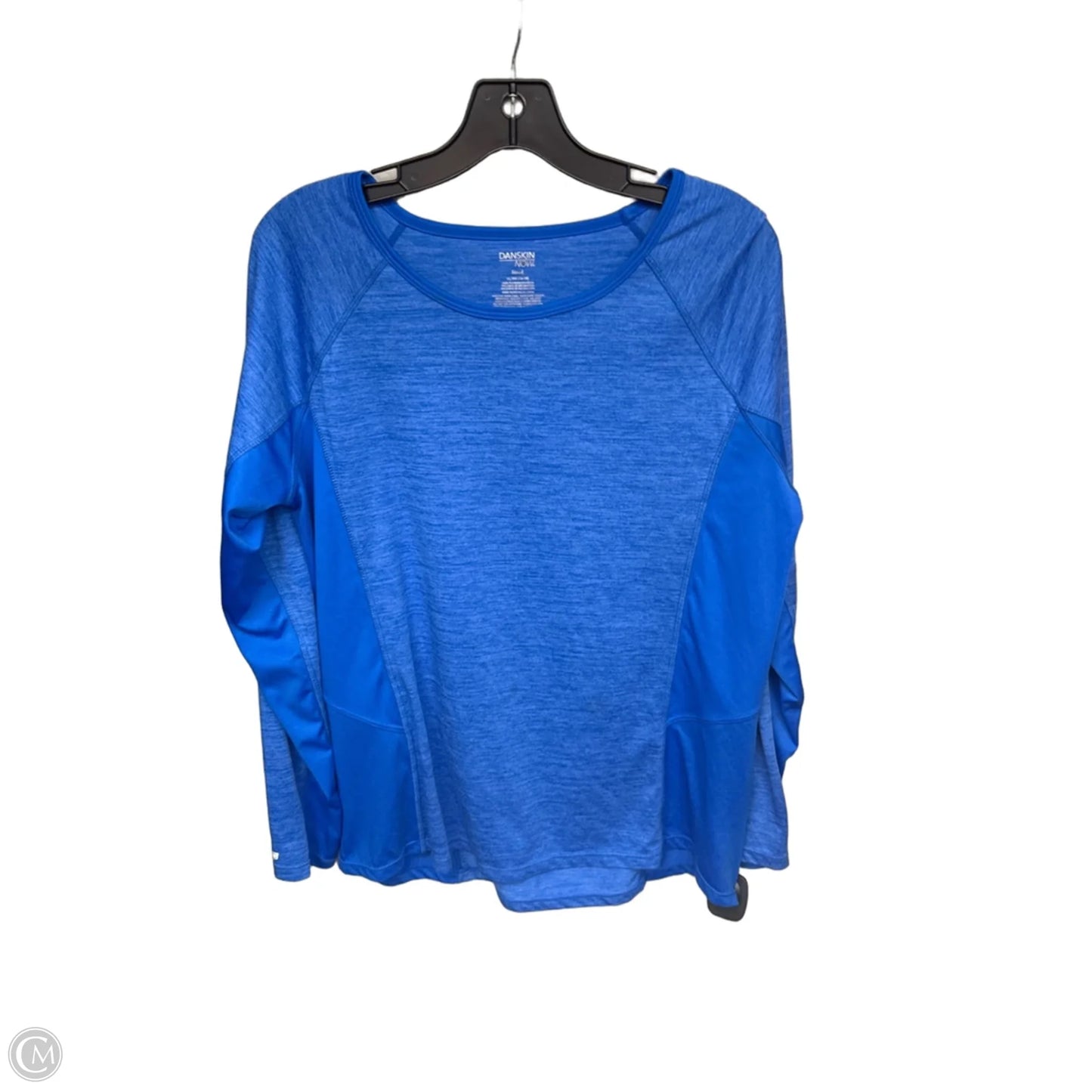 Athletic Top Long Sleeve Crewneck By Danskin Now In Blue, Size: Xl