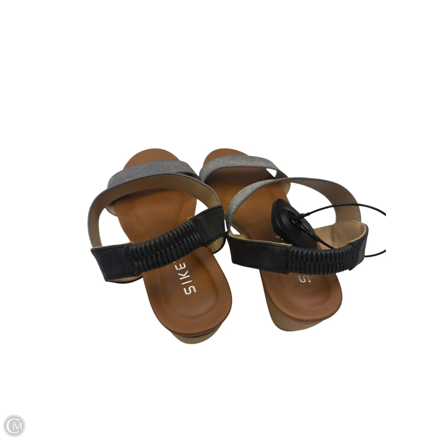 Sandals Heels Wedge By Siketu In Silver, Size: 7.5