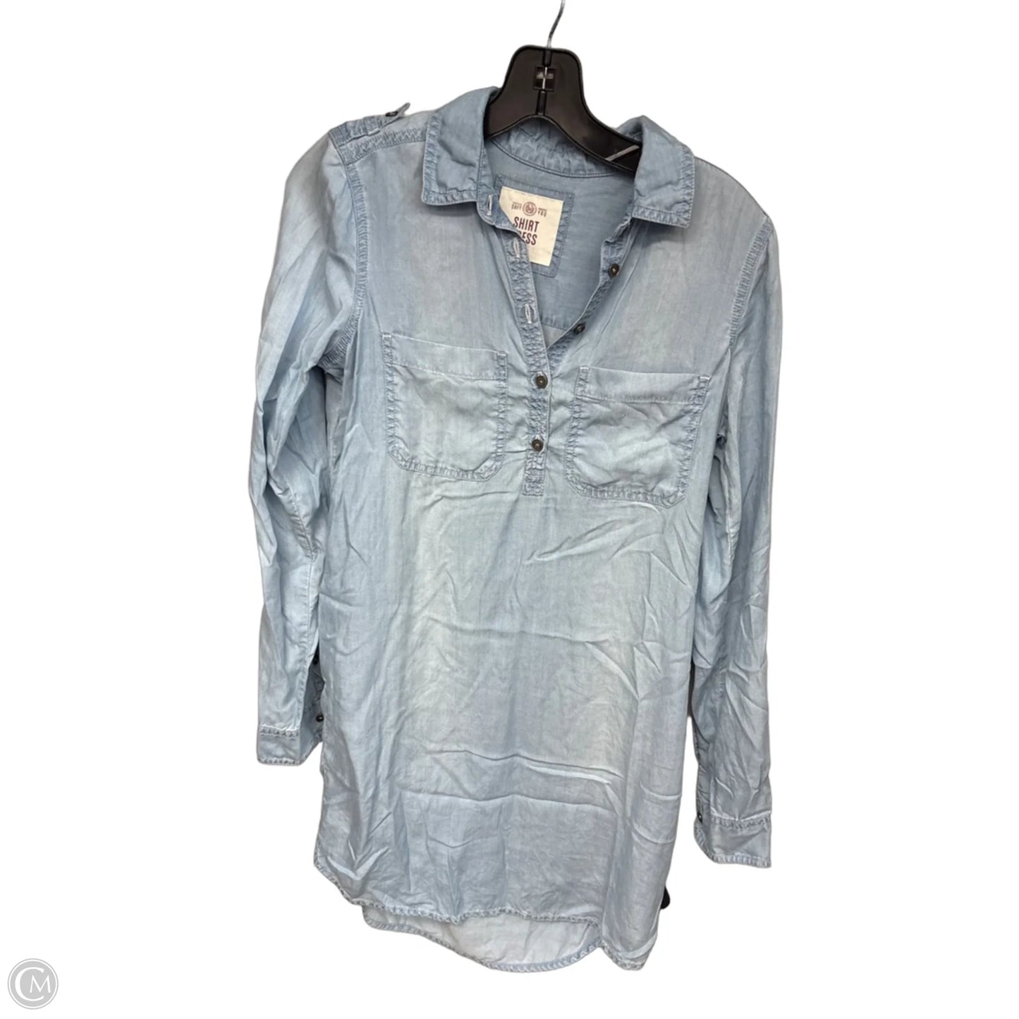 Dress Casual Midi By So In Blue Denim, Size: Xs