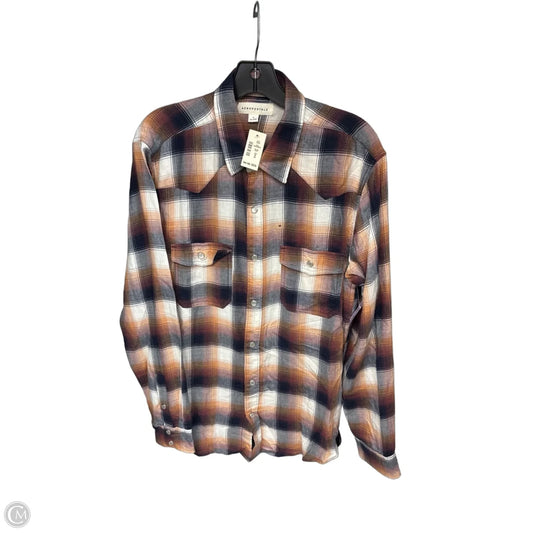 Top Long Sleeve By Aeropostale In Plaid Pattern, Size: M