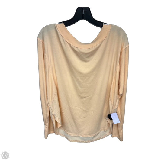 Athletic Top Long Sleeve Crewneck By Joy Lab In Peach, Size: M
