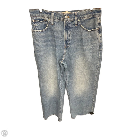 Jeans Wide Leg By Madewell In Blue Denim, Size: 10