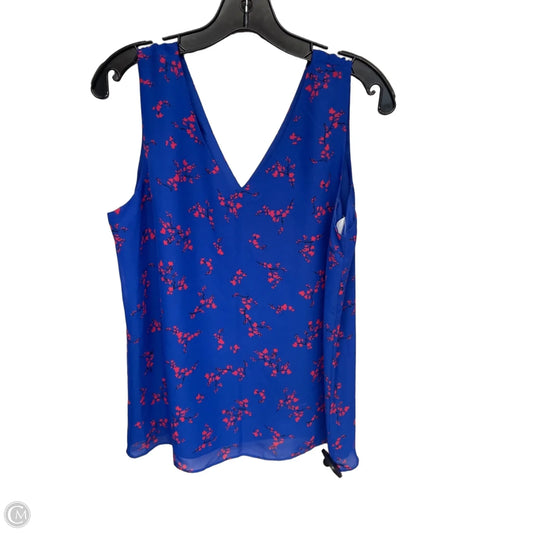 Top Sleeveless By Ann Taylor In Blue & Red, Size: M