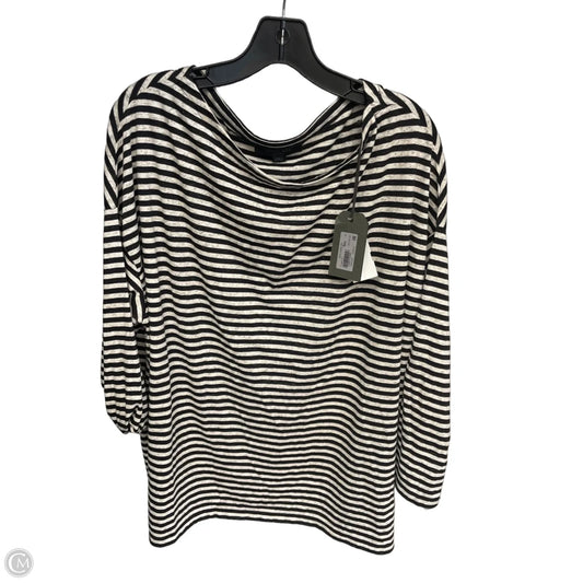 Top Long Sleeve Designer By All Saints In Striped Pattern, Size: M
