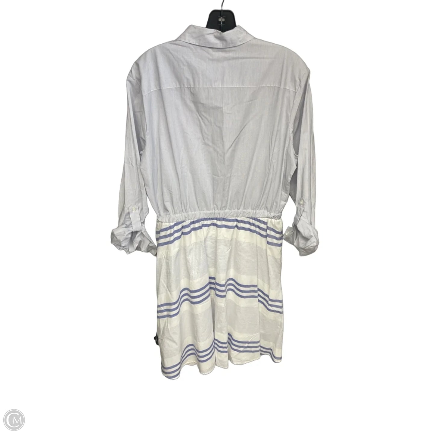 Dress Casual Midi By Dkny In Blue & White, Size: M