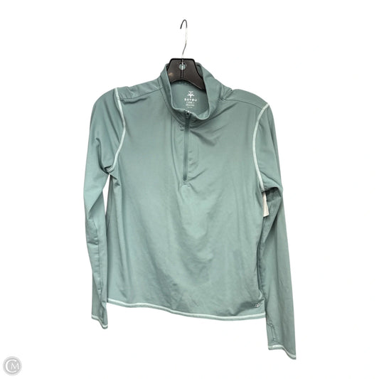 Athletic Top Long Sleeve Collar By Soybu In Green, Size: S