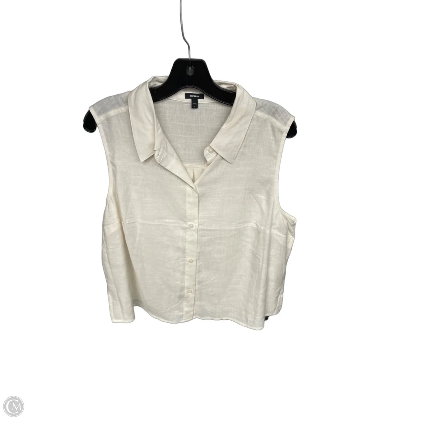 Top Sleeveless By Express In Beige, Size: L