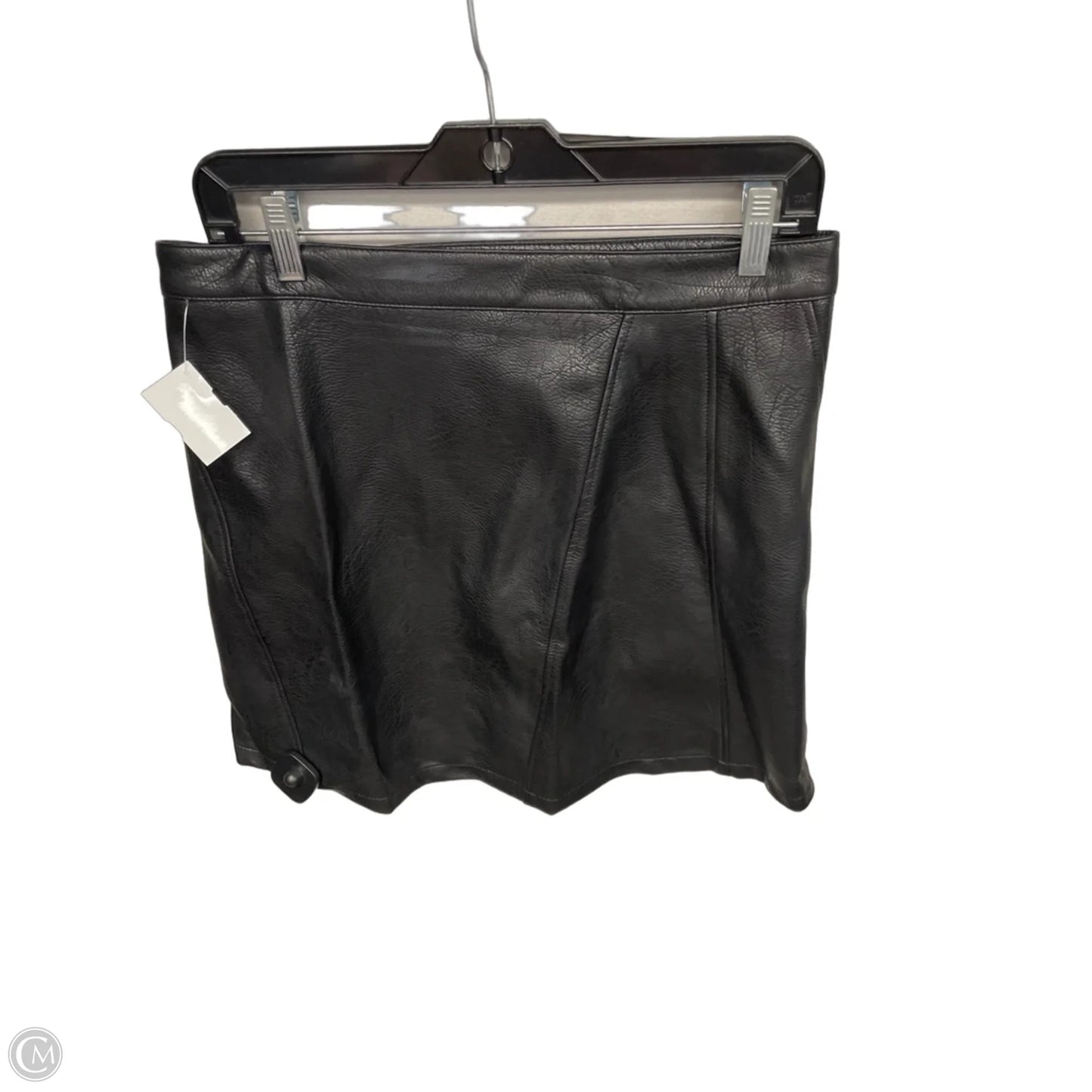 Skirt Midi By Zara In Black & Silver, Size: L