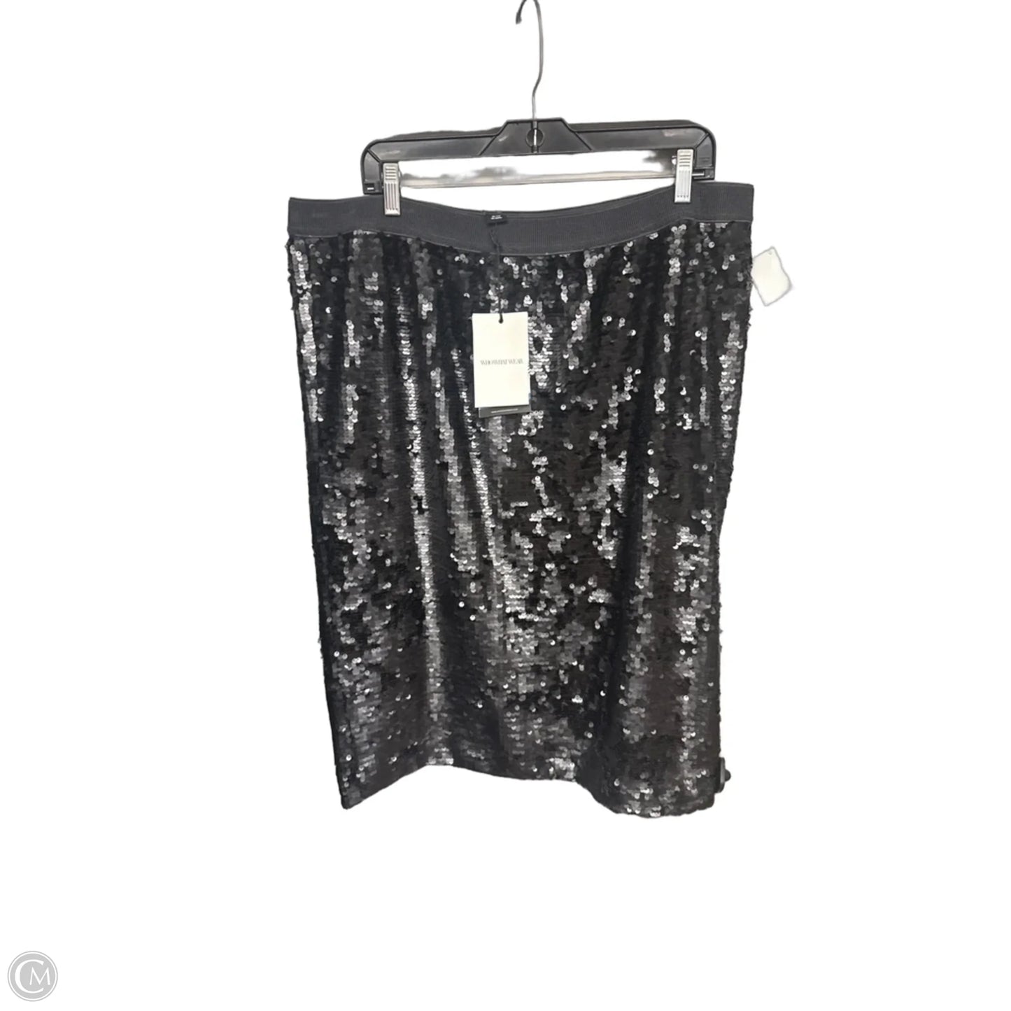 Skirt Midi By Who What Wear In Black, Size: Xxl