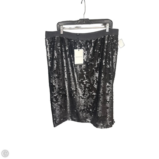 Skirt Midi By Who What Wear In Black, Size: Xxl