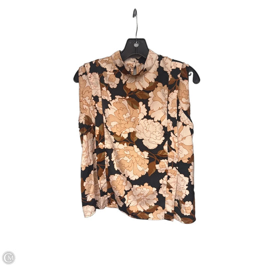 Top Sleeveless By Who What Wear In Brown, Size: S