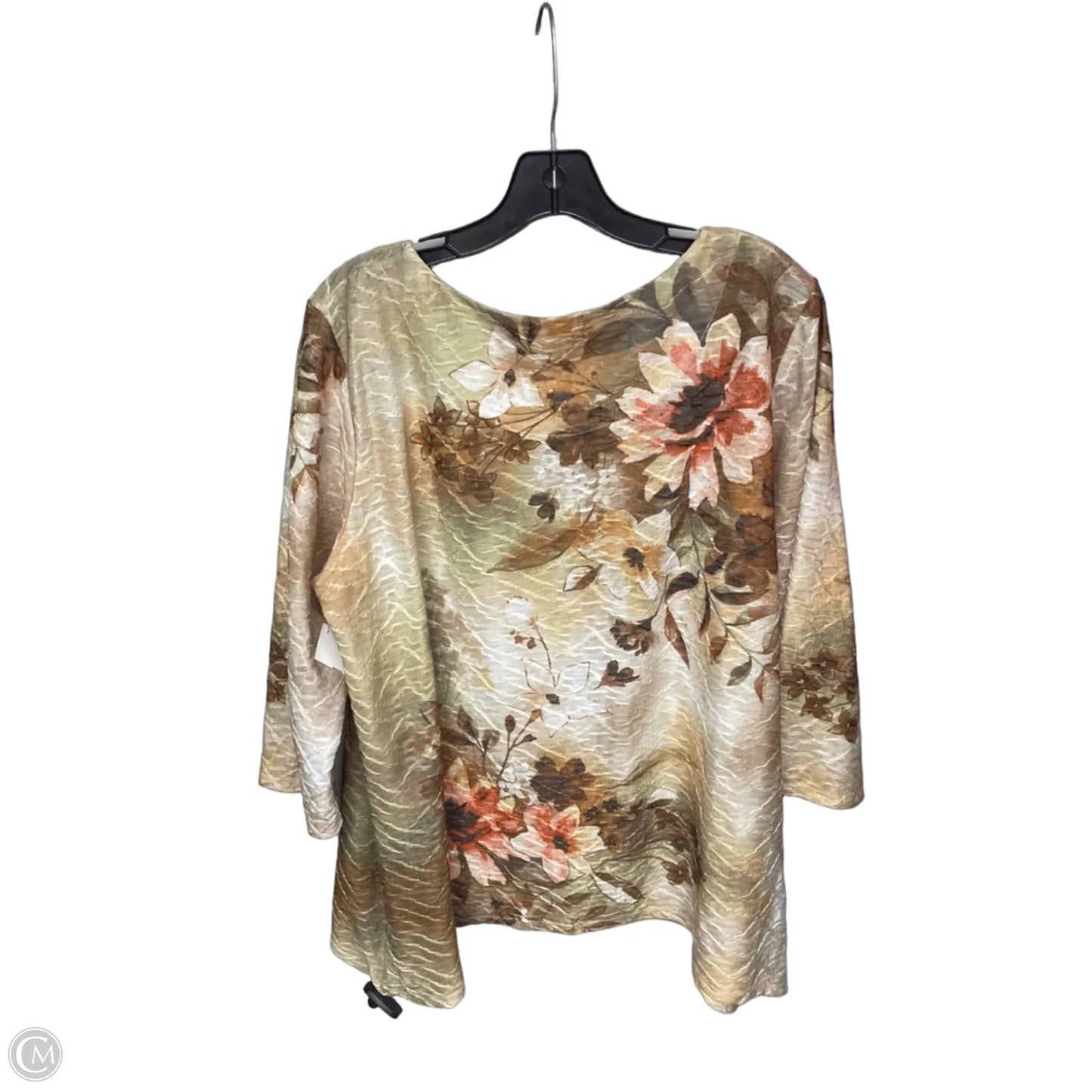 Top Long Sleeve By Alfred Dunner In Yellow, Size: L