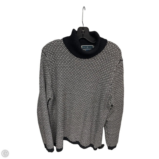 Sweater By Karen Scott In Black & White, Size: Xl
