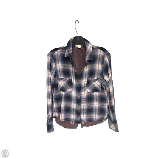 Top Long Sleeve By Cloth & Stone In Plaid Pattern, Size: Xs