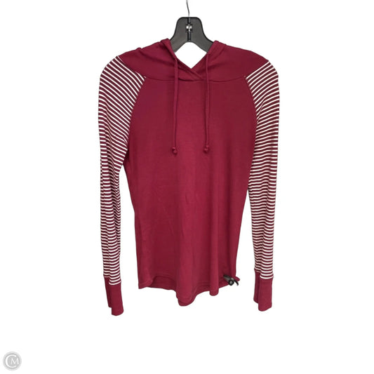 Athletic Top Long Sleeve Hoodie By Eddie Bauer In Maroon, Size: Xs