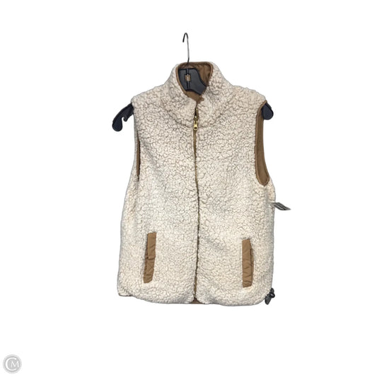 Vest Puffer & Quilted By Love Tree In Brown & Cream, Size: S