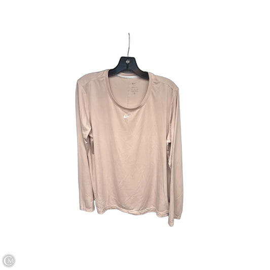 Athletic Top Long Sleeve Crewneck By Nike Apparel In Pink, Size: Xl