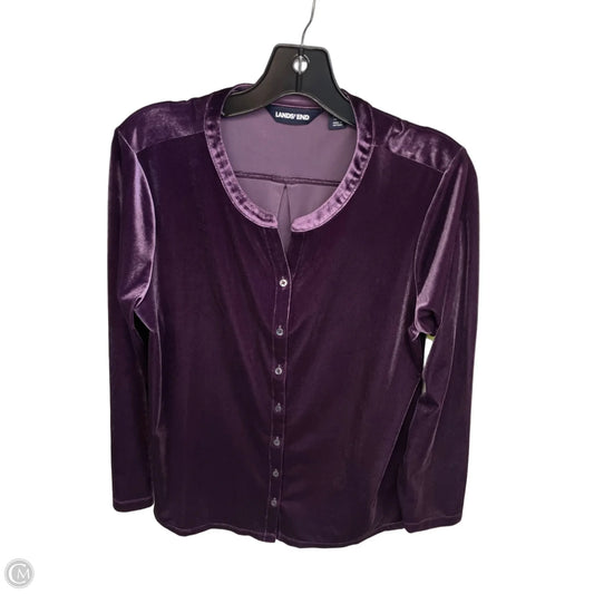 Top Long Sleeve By Lands End In Purple, Size: L