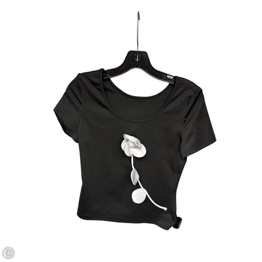 Top Short Sleeve By Shein In Black & White, Size: M