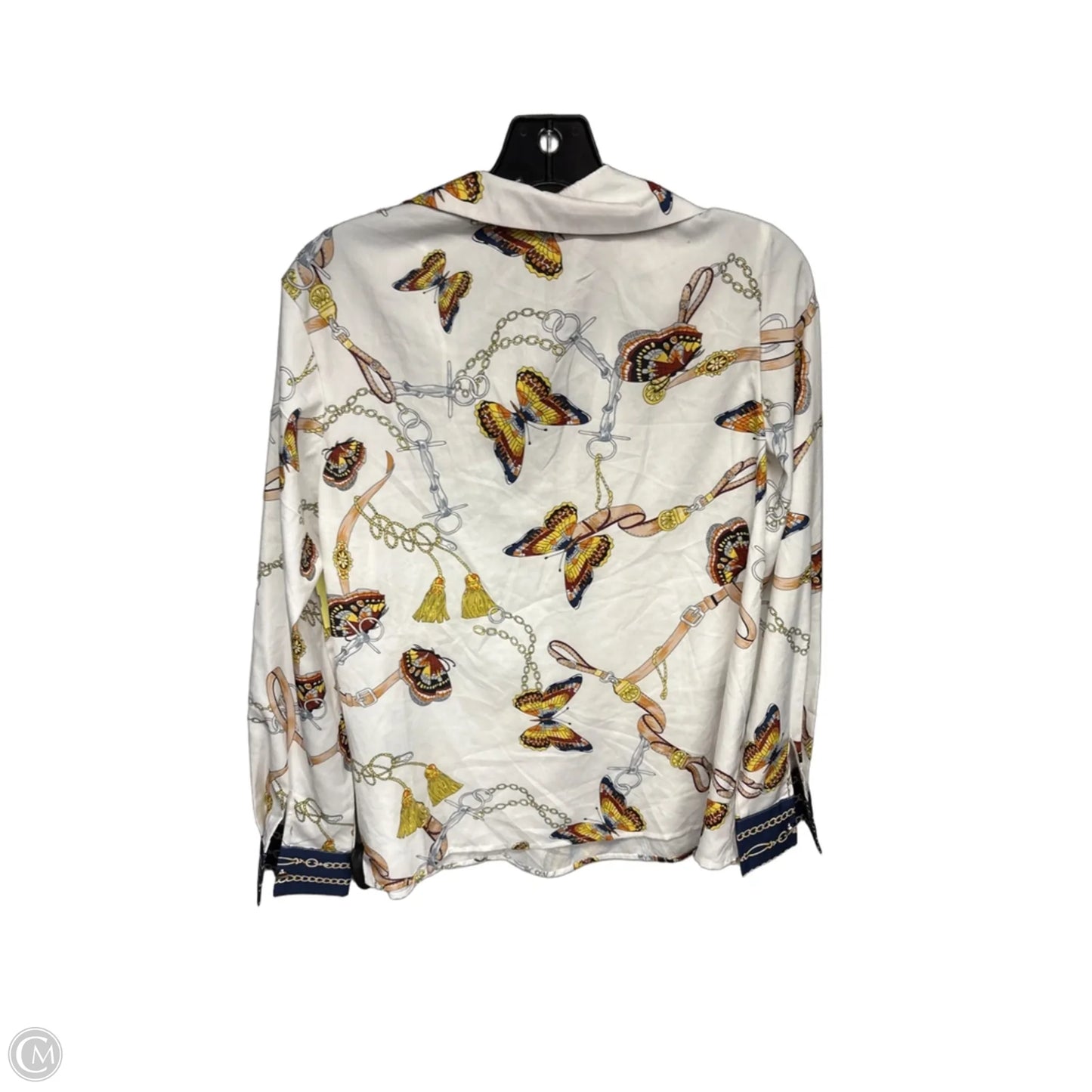 Top Long Sleeve By Shein In White, Size: S