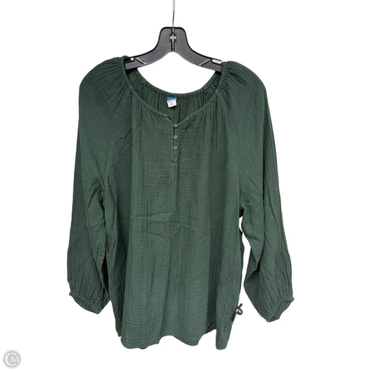 Top Long Sleeve By Old Navy In Green, Size: Xl