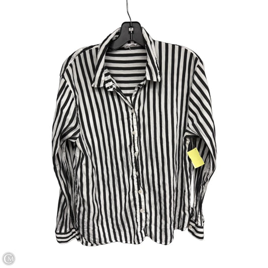 Top Long Sleeve By Jane And Delancey In Striped Pattern, Size: M