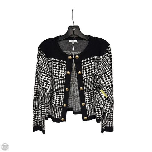 Cardigan By Sioni In Black & White, Size: L
