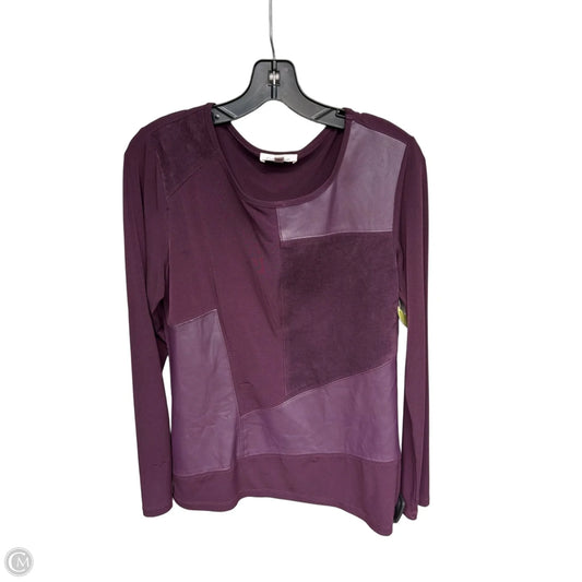 Top Long Sleeve By Calvin Klein In Purple, Size: M