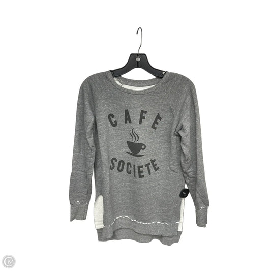 Sweatshirt Crewneck By Sol Angeles In Grey & White, Size: Xs
