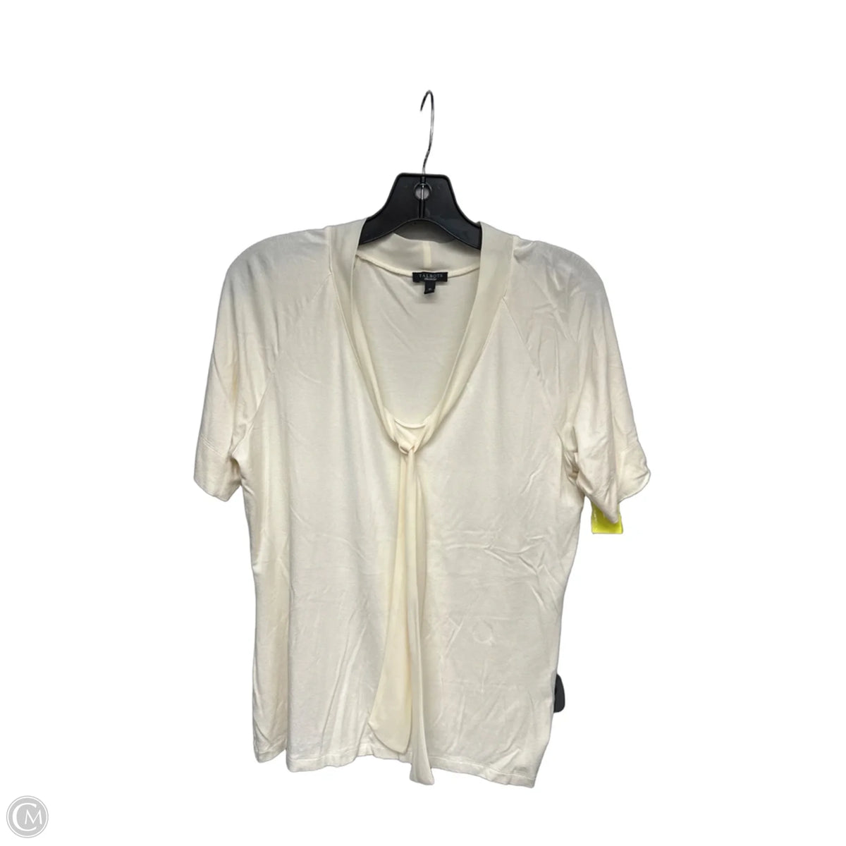 Top Short Sleeve By Talbots In Cream, Size: M