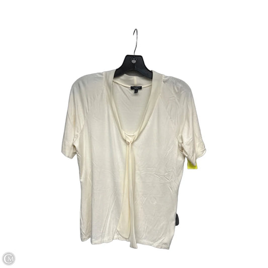 Top Short Sleeve By Talbots In Cream, Size: M