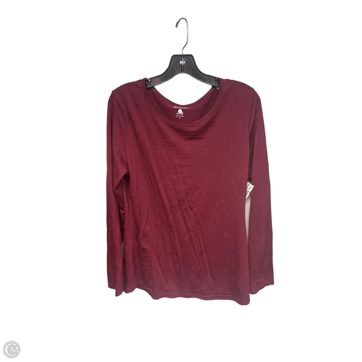 Top Long Sleeve By Clothes Mentor In Maroon, Size: L