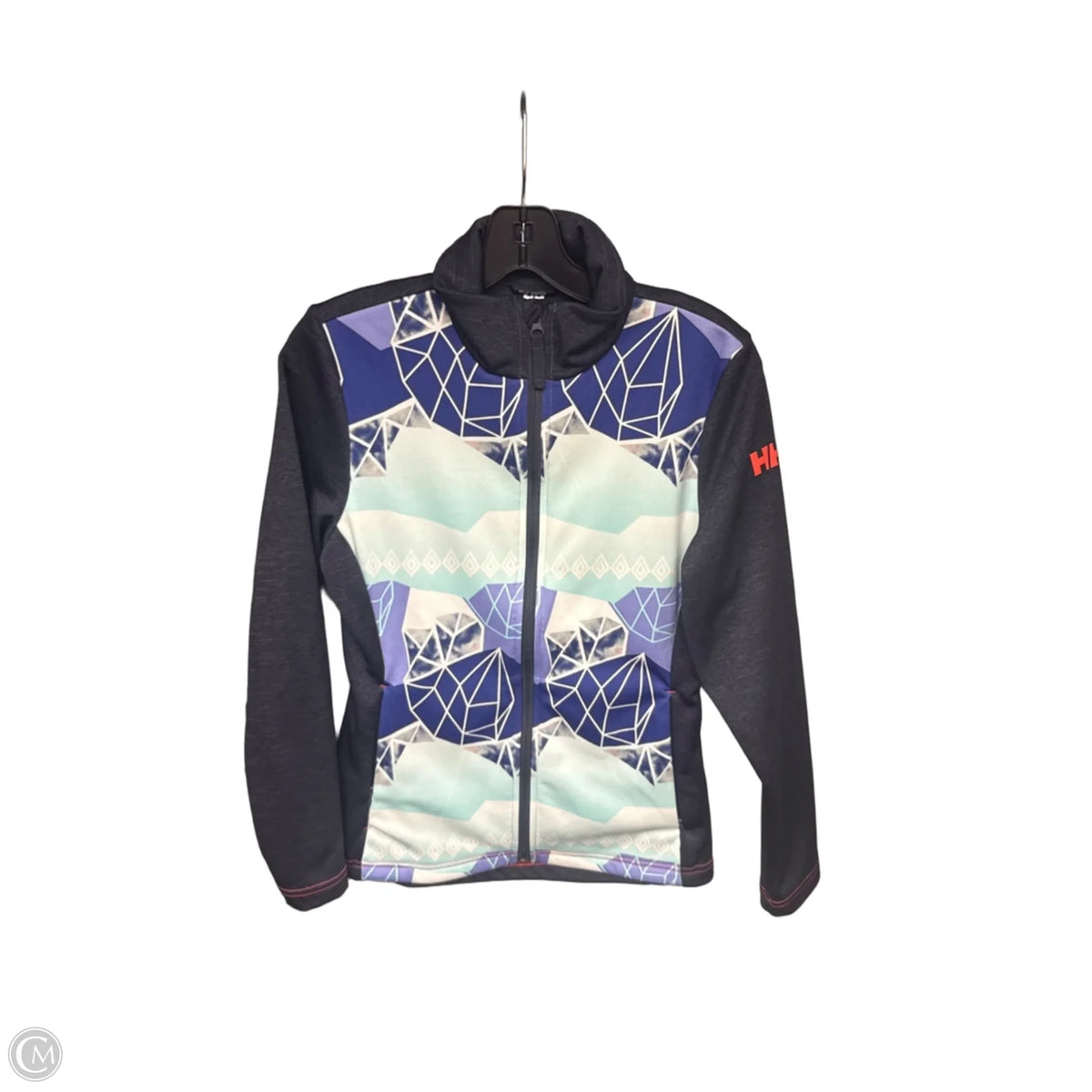 Athletic Jacket By Helly Hansen In Black & Blue, Size: S