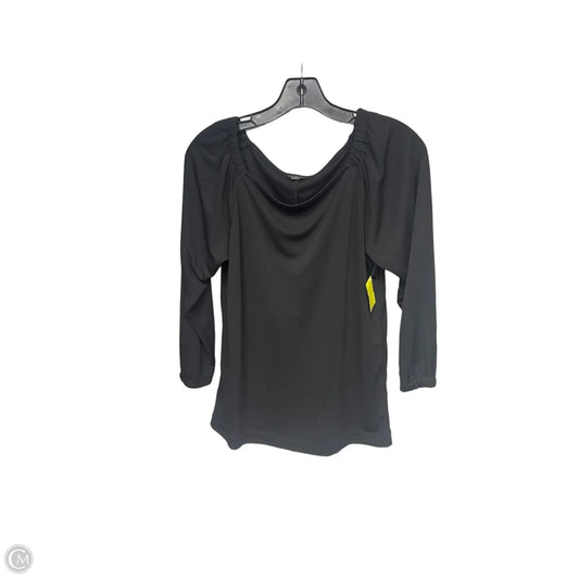 Top Long Sleeve By Ann Taylor In Black, Size: S