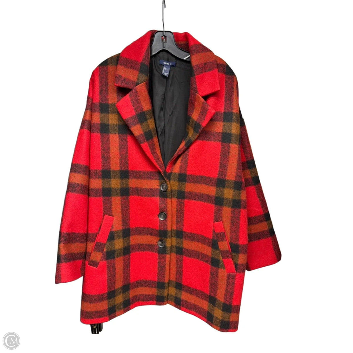 Coat Peacoat By Forever 21 In Red, Size: L