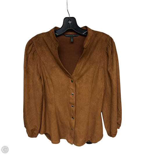 Top Long Sleeve By White House Black Market In Brown, Size: 6