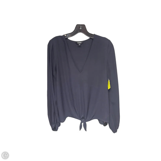 Top Long Sleeve By Express In Navy, Size: M