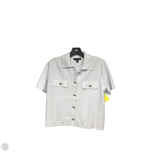 Top Short Sleeve By Ann Taylor In Blue & Gold