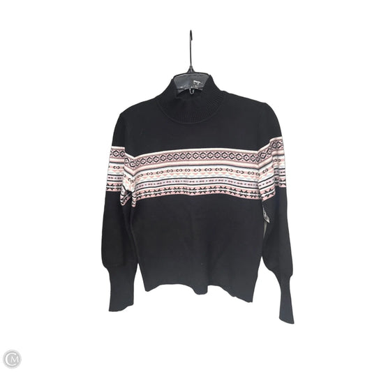 Sweater By Clothes Mentor In Black & Pink, Size: M