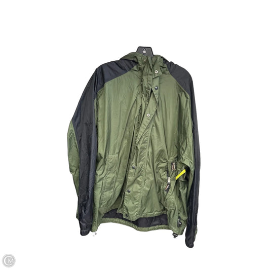 Jacket Windbreaker By Clothes Mentor In Black & Green, Size: Xl
