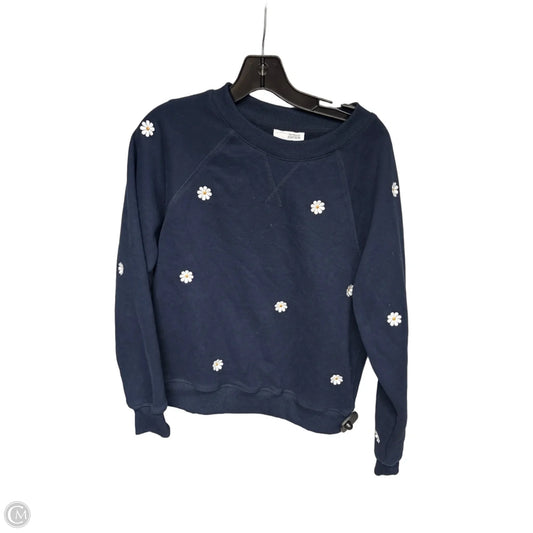 Sweatshirt Crewneck By Clothes Mentor In Navy, Size: S