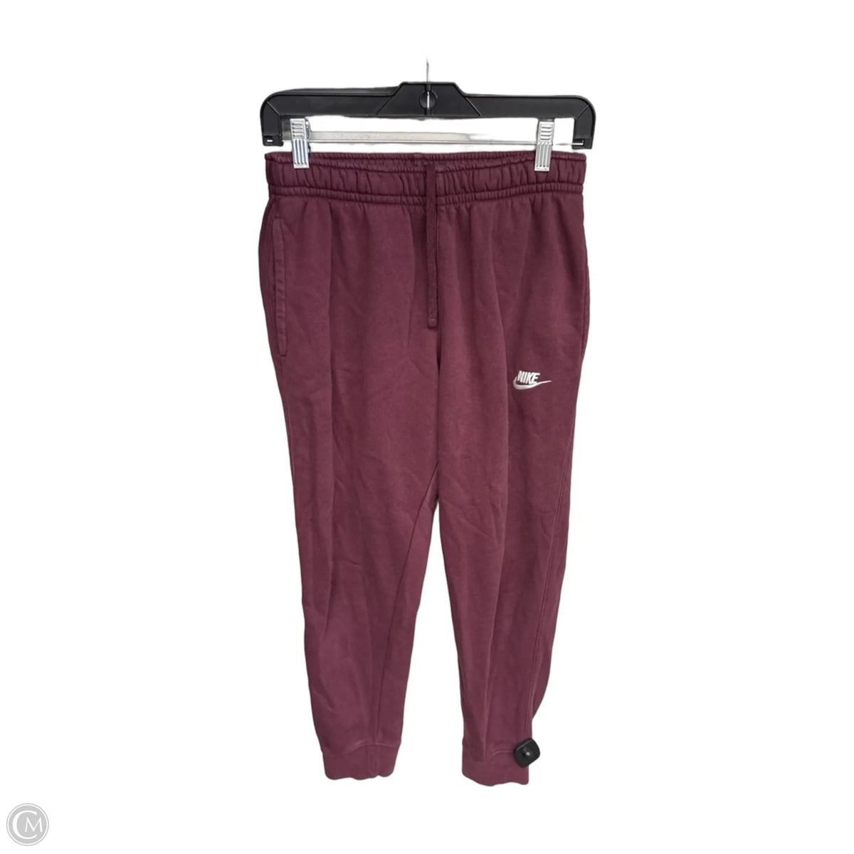 Athletic Pants By Nike In Maroon, Size: S