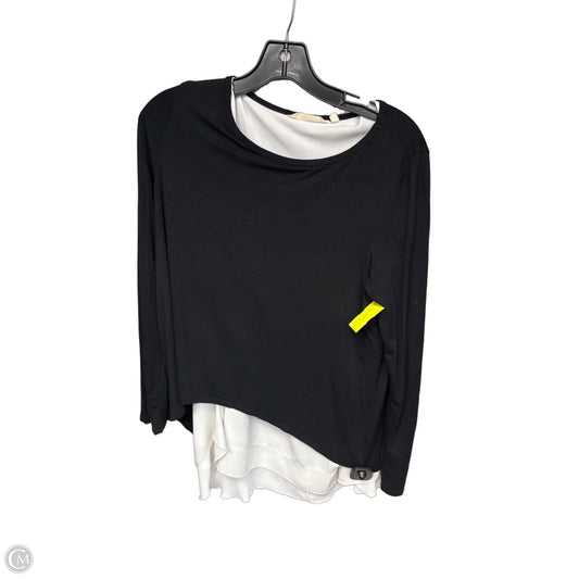 Top Long Sleeve By Soft Surroundings In Black & White, Size: Xs