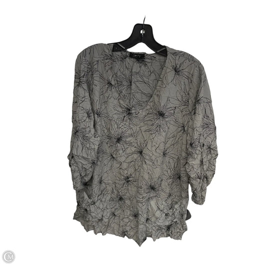 Tunic 3/4 Sleeve By Comfy In Black & Grey, Size: L