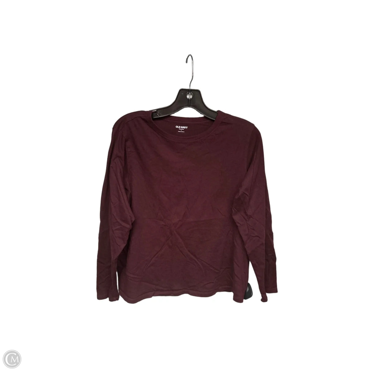 Top Long Sleeve Basic By Old Navy In Maroon, Size: L