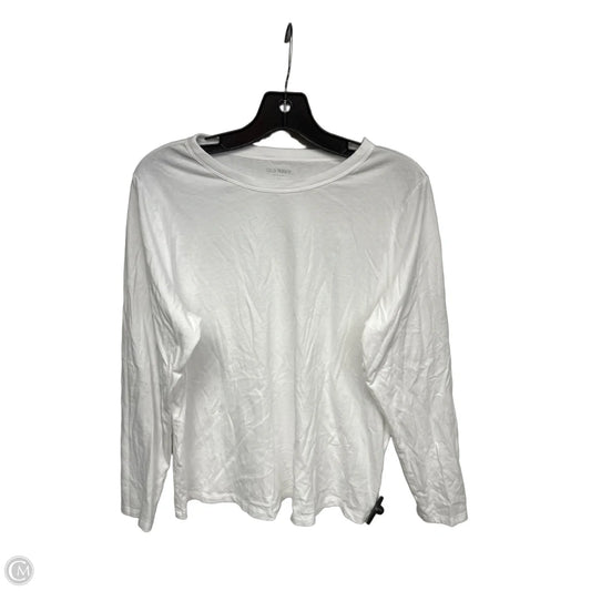 Top Long Sleeve Basic By Old Navy In White, Size: L