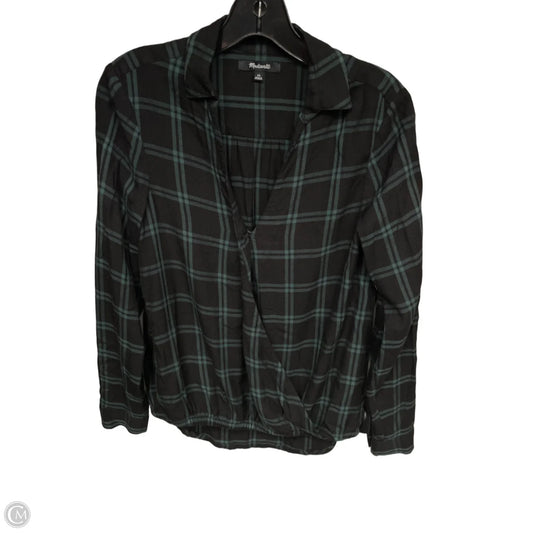 Top Long Sleeve By Madewell In Black & Green, Size: Xs