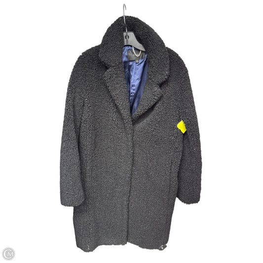 Coat Faux Fur & Sherpa By J. Crew In Black, Size: M