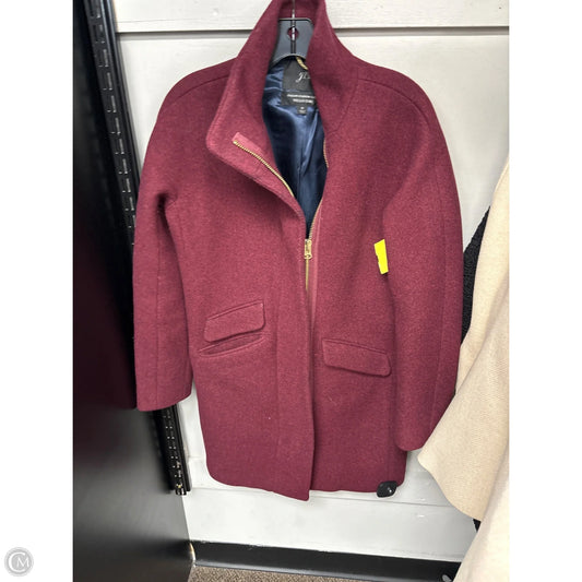 Coat Peacoat By J. Crew In Maroon, Size: 0